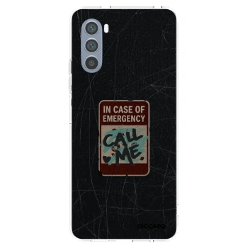 Picasee silikonska prozirna maskica za Motorola Moto G62 - EMERGENCY