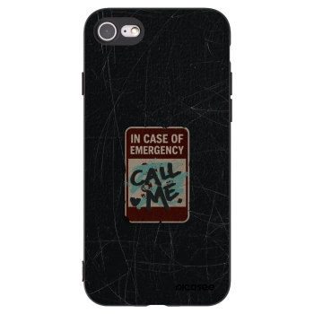 Picasee crna silikonska maskica za Apple iPhone 7 - EMERGENCY