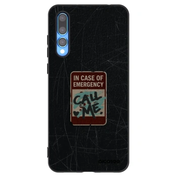 Picasee crna silikonska maskica za Huawei P20 Pro - EMERGENCY