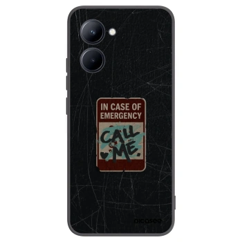 Picasee crna silikonska maskica za Realme C33 (2023) - EMERGENCY
