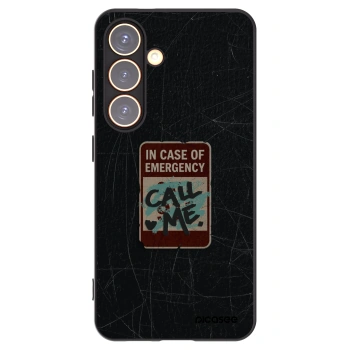 Picasee crna silikonska maskica za Samsung Galaxy S24 S921B 5G - EMERGENCY