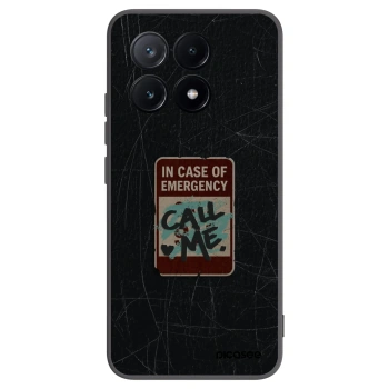 Picasee crna silikonska maskica za Xiaomi Poco X6 Pro - EMERGENCY