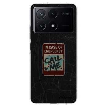 Picasee silikonska prozirna maskica za Xiaomi Poco X6 Pro - EMERGENCY