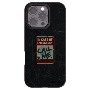 Picasee crna silikonska maskica za Apple iPhone 16 Pro - EMERGENCY