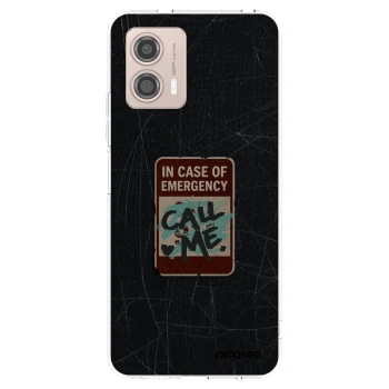 Picasee silikonska prozirna maskica za Motorola Moto G53 5G - EMERGENCY