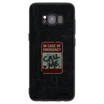 Picasee crna silikonska maskica za Samsung Galaxy S8 G950F - EMERGENCY