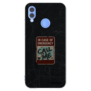 Picasee silikonska prozirna maskica za Honor 10 Lite - EMERGENCY