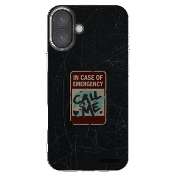 Picasee silikonska prozirna maskica za Apple iPhone 16 Plus - EMERGENCY