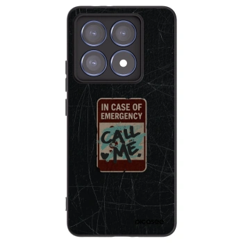 Picasee crna silikonska maskica za Xiaomi 14T Pro - EMERGENCY