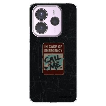 Picasee silikonska prozirna maskica za Xiaomi Redmi Note 14 5G - EMERGENCY
