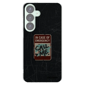 Picasee silikonska prozirna maskica za Samsung Galaxy S25+ 5G - EMERGENCY