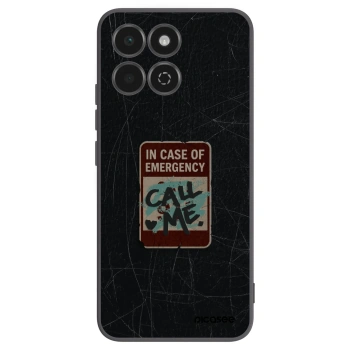Picasee crna silikonska maskica za Honor 200 Smart 5G - EMERGENCY