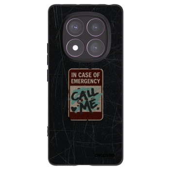 Picasee crna silikonska maskica za Xiaomi Redmi Note 14 Pro 4G - EMERGENCY