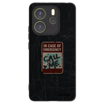 Picasee crna silikonska maskica za Xiaomi Redmi Note 14 4G - EMERGENCY
