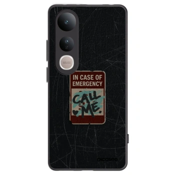 Picasee crna silikonska maskica za Vivo V50 Lite 5G - EMERGENCY