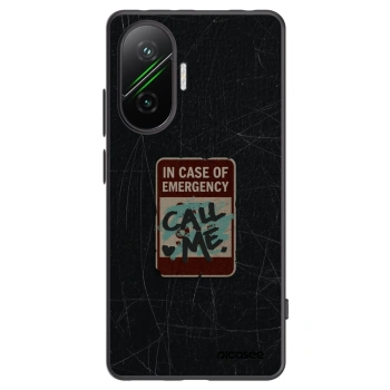 Picasee crna silikonska maskica za Xiaomi Poco F7 Pro 5G - EMERGENCY