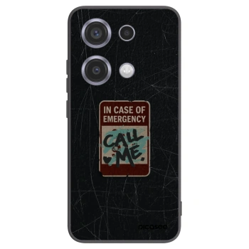 Picasee crna silikonska maskica za Xiaomi Redmi Note 14S - EMERGENCY