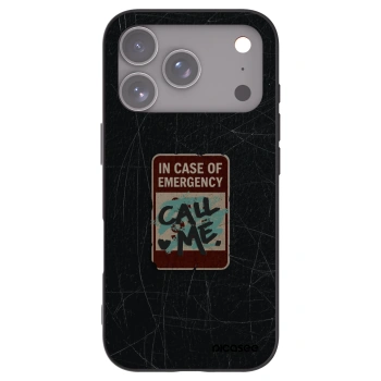 Picasee crna silikonska maskica za Apple iPhone 17 Pro - EMERGENCY