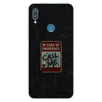 Picasee silikonska prozirna maskica za Huawei Y6 2019 - EMERGENCY
