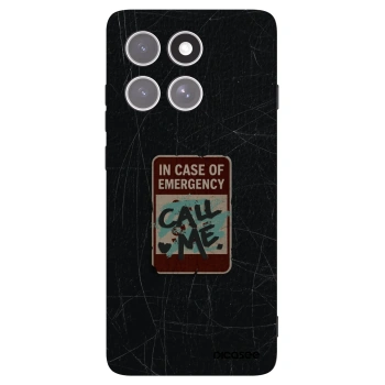 Picasee crna silikonska maskica za Motorola Edge 60 Pro - EMERGENCY