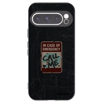 Picasee crna silikonska maskica za Google Pixel 9 Pro XL - EMERGENCY