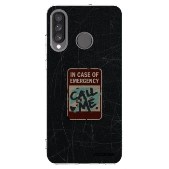 Picasee silikonska prozirna maskica za Huawei P30 Lite - EMERGENCY