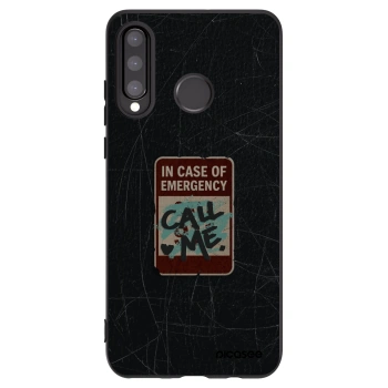 Picasee crna silikonska maskica za Huawei P30 Lite - EMERGENCY