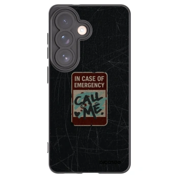 Picasee crna silikonska maskica za Samsung Galaxy S26 - EMERGENCY