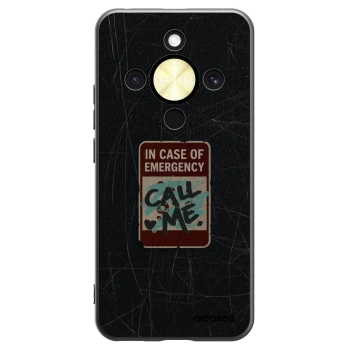 Picasee crna silikonska maskica za Honor Magic8 Lite 5G - EMERGENCY