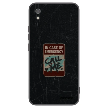 Picasee crna silikonska maskica za Xiaomi Redmi 7A - EMERGENCY