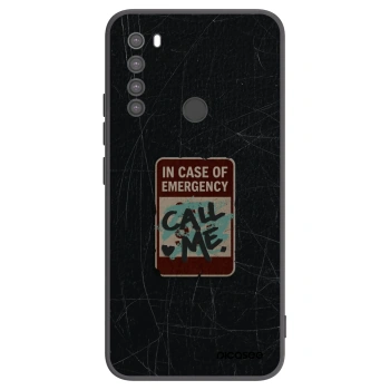 Picasee crna silikonska maskica za Xiaomi Redmi Note 8 - EMERGENCY
