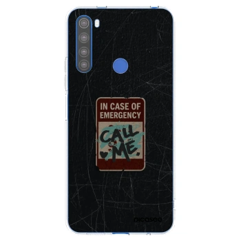 Picasee silikonska prozirna maskica za Xiaomi Redmi Note 8T - EMERGENCY