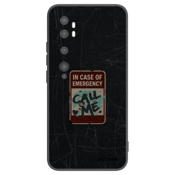 Picasee crna silikonska maskica za Xiaomi Mi Note 10 (Pro) - EMERGENCY