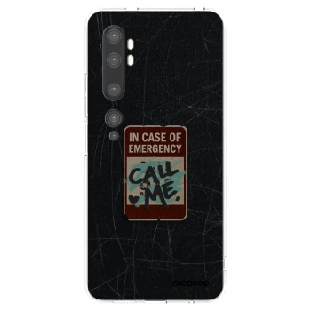 Picasee silikonska prozirna maskica za Xiaomi Mi Note 10 (Pro) - EMERGENCY