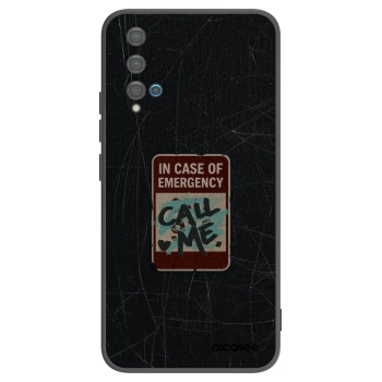 Picasee crna silikonska maskica za Huawei Nova 5T - EMERGENCY