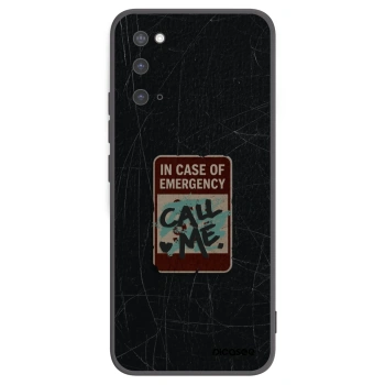 Picasee crna silikonska maskica za Samsung Galaxy S20 G980F - EMERGENCY