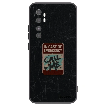 Picasee crna silikonska maskica za Xiaomi Mi Note 10 Lite - EMERGENCY
