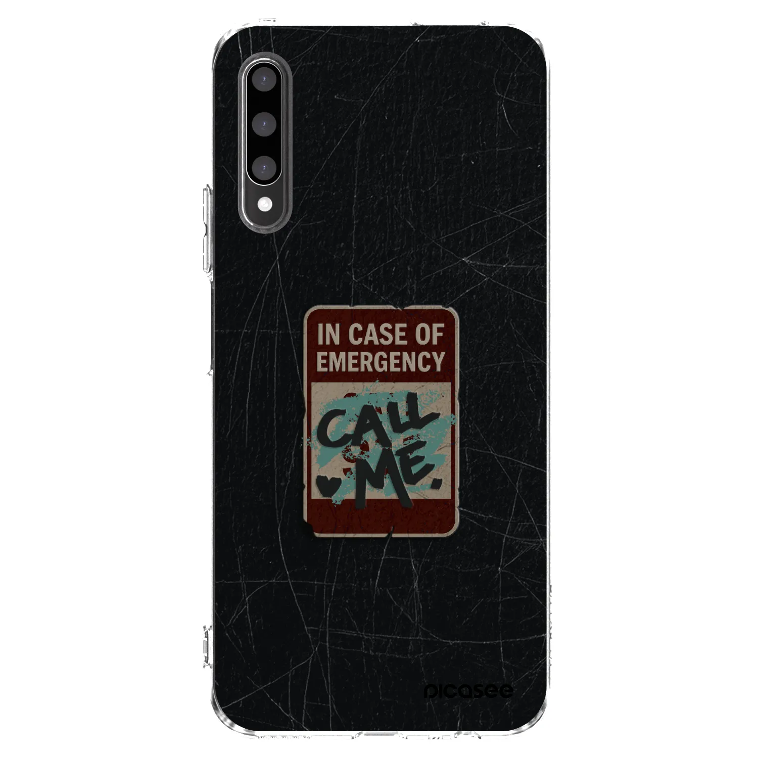 Picasee silikonska prozirna maskica za Honor 9X Pro - EMERGENCY