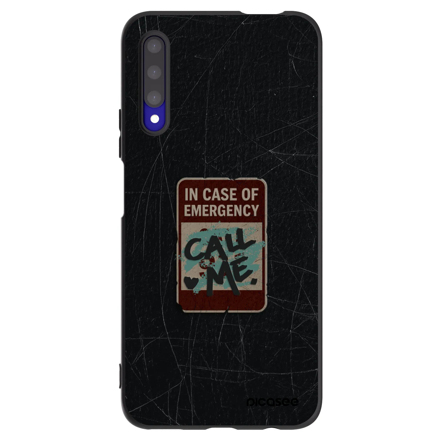 Picasee crna silikonska maskica za Honor 9X Pro - EMERGENCY