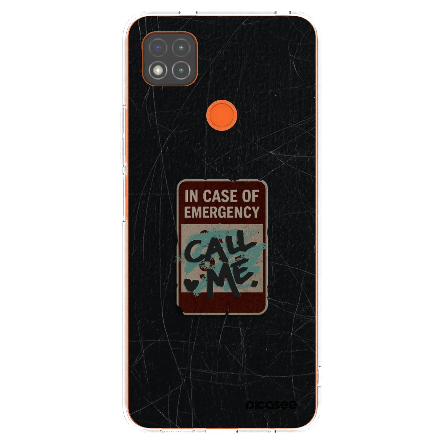 Picasee silikonska prozirna maskica za Xiaomi Redmi 9C - EMERGENCY