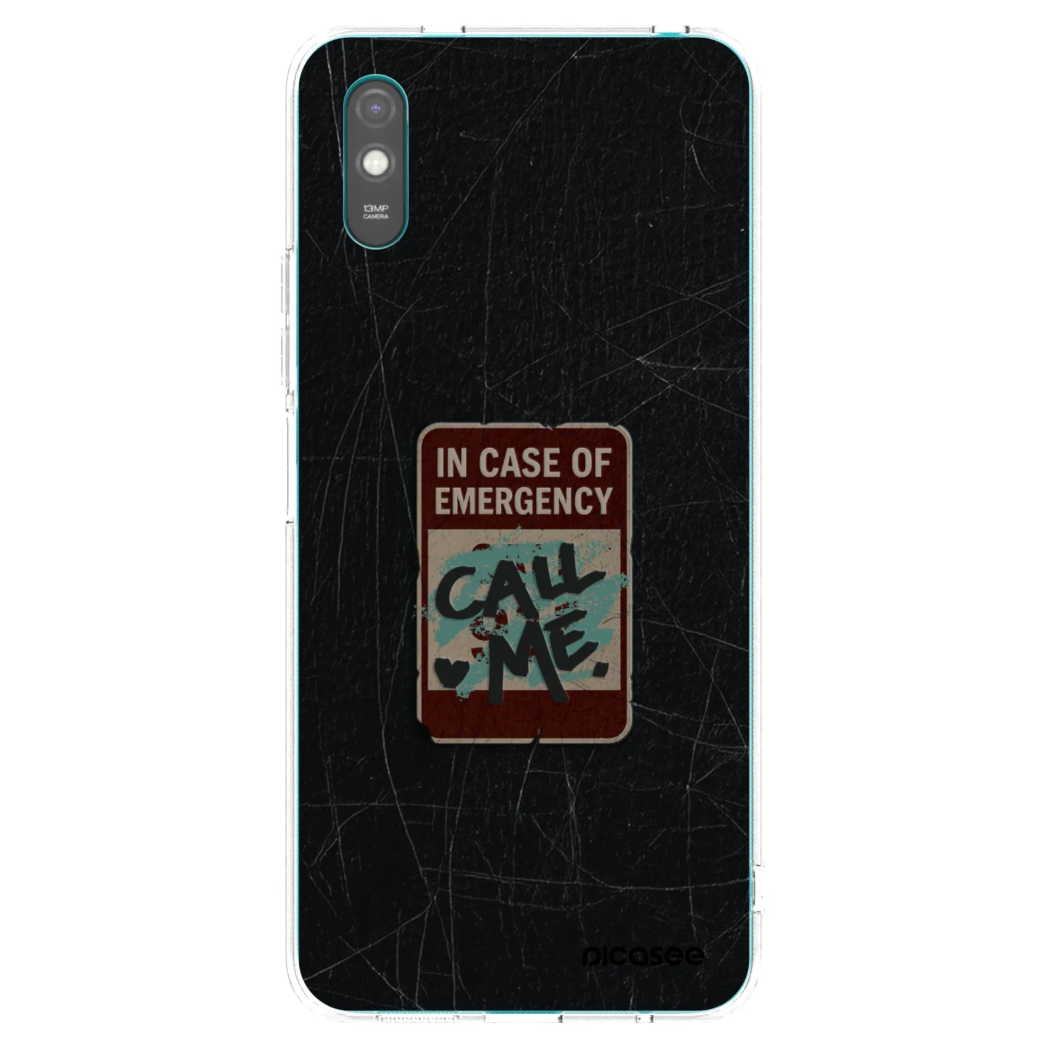 Picasee silikonska prozirna maskica za Xiaomi Redmi 9A - EMERGENCY