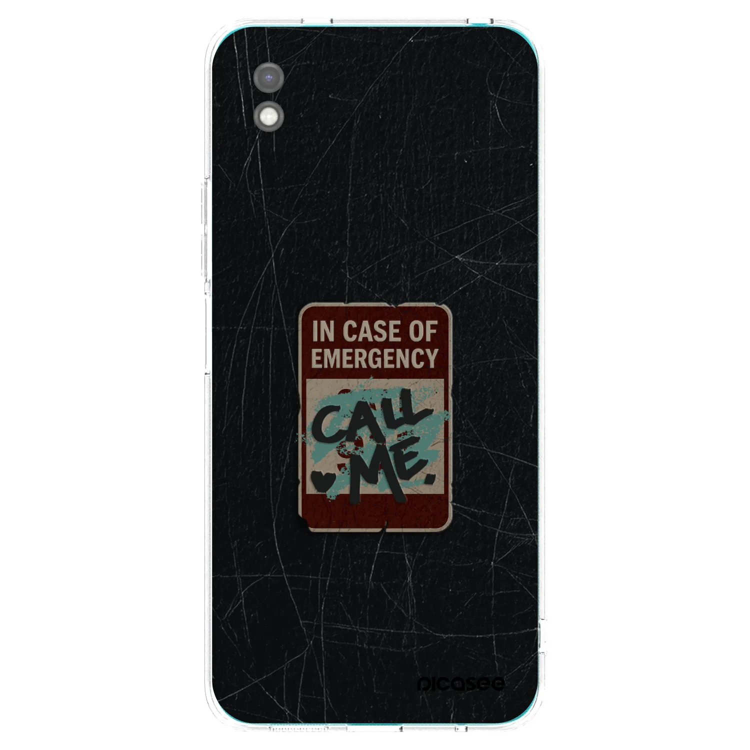 Picasee crna silikonska maskica za Xiaomi Redmi 9A - EMERGENCY