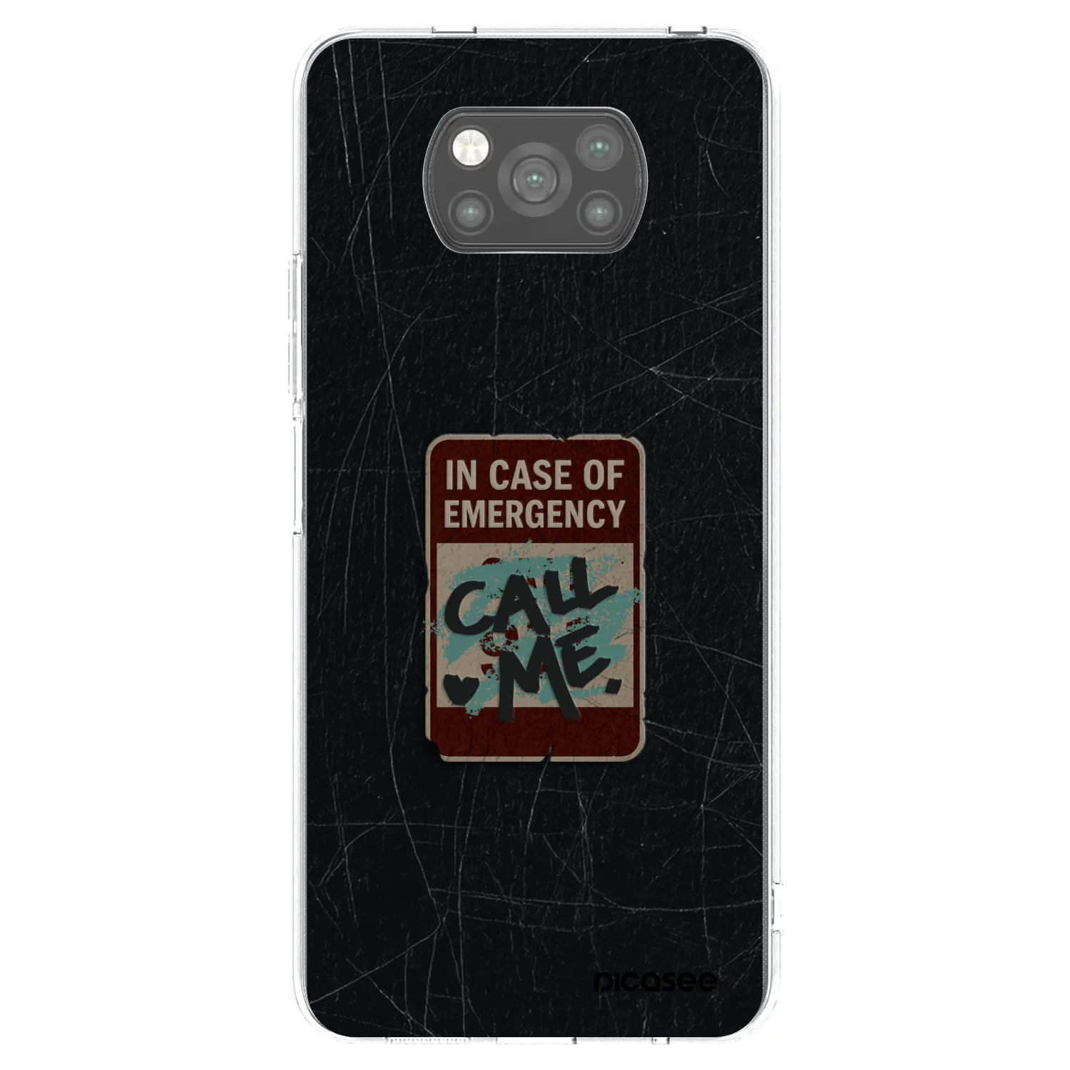 Picasee crna silikonska maskica za Xiaomi Poco X3 - EMERGENCY