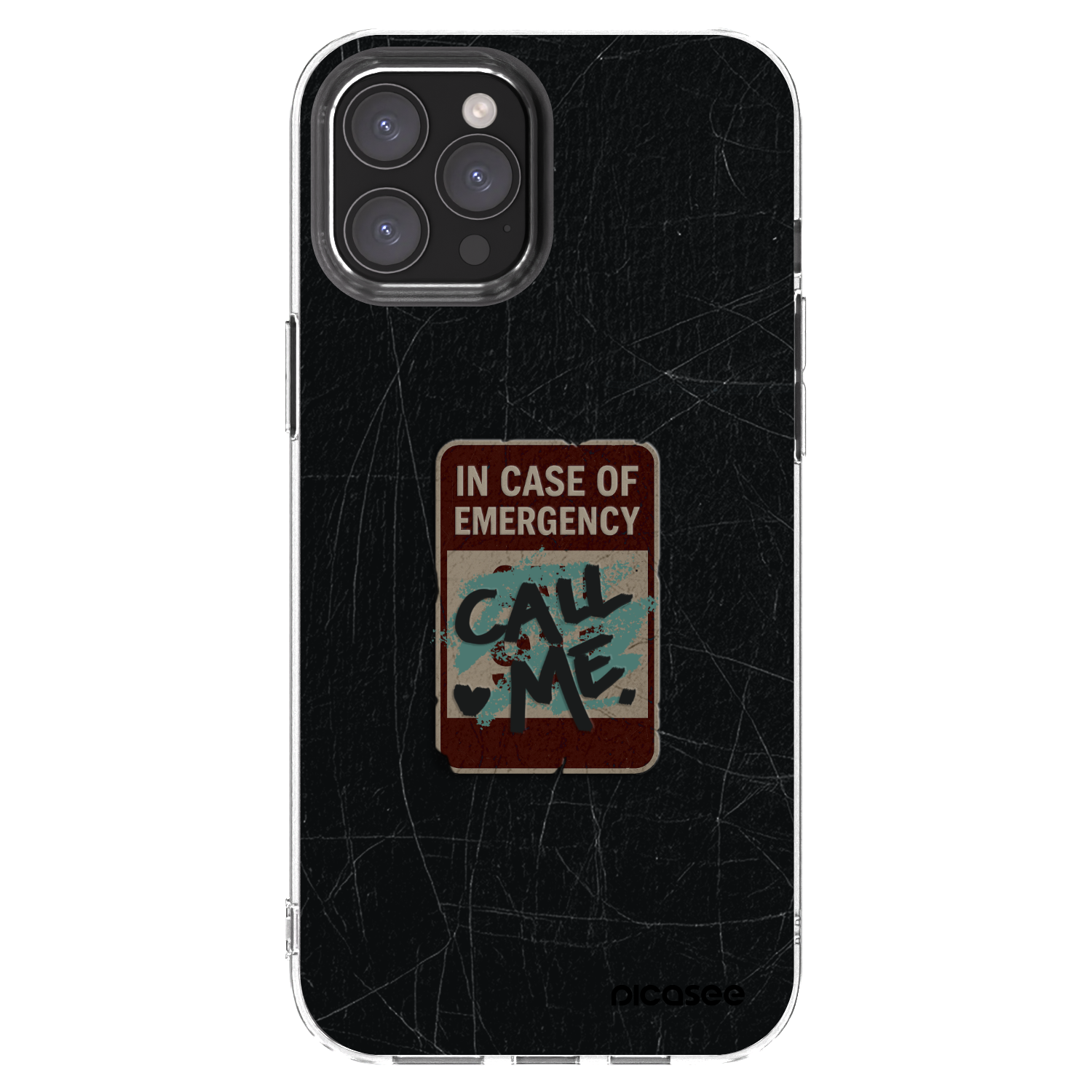 Picasee silikonska prozirna maskica za Apple iPhone 12 Pro Max - EMERGENCY