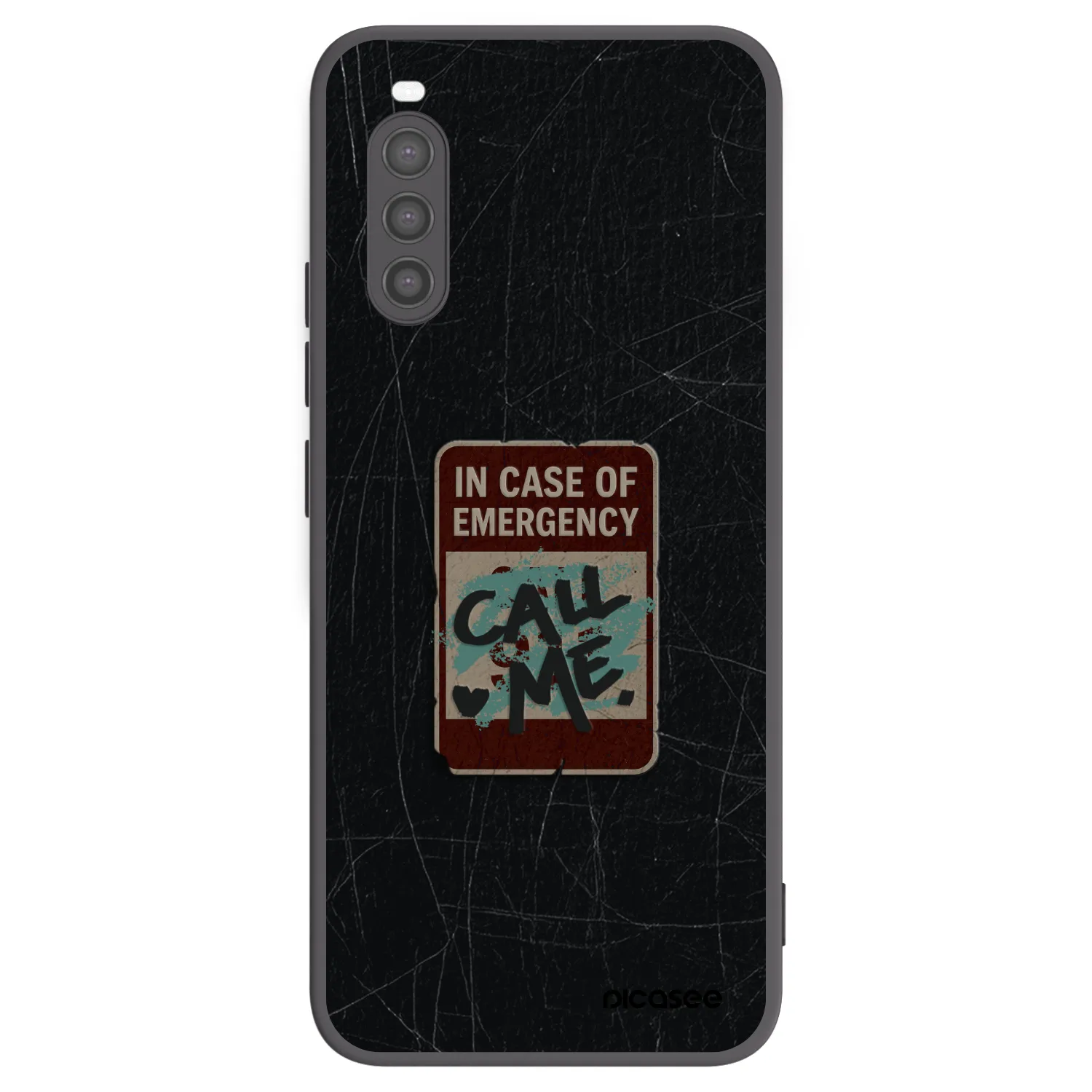 Picasee crna silikonska maskica za Sony Xperia 10 II - EMERGENCY
