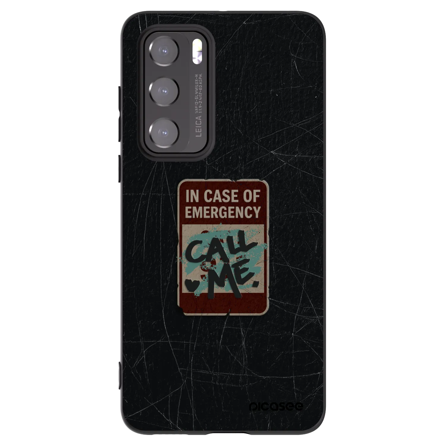 Picasee crna silikonska maskica za Huawei P40 - EMERGENCY