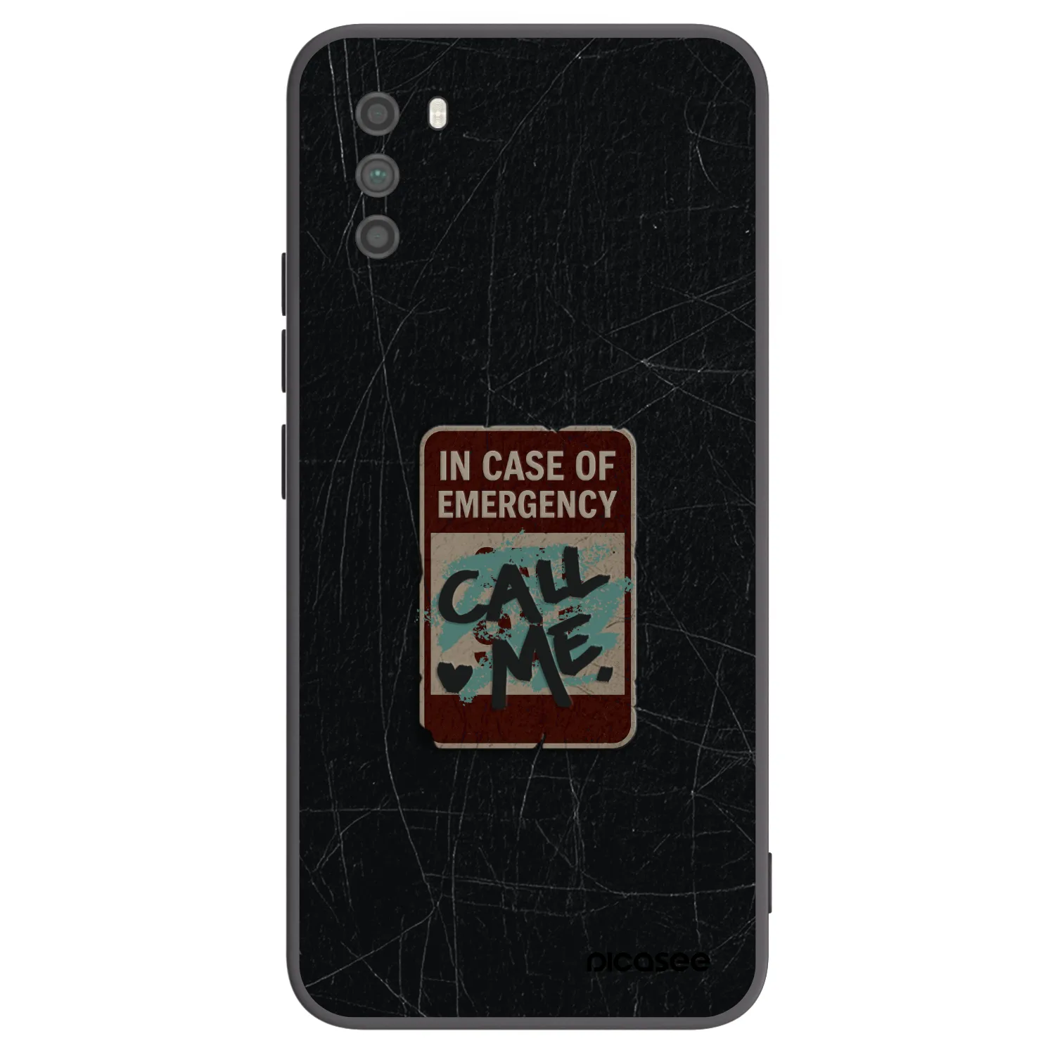 Picasee crna silikonska maskica za Xiaomi Poco M3 - EMERGENCY