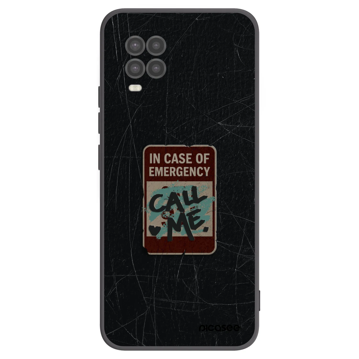 Picasee crna silikonska maskica za Xiaomi Mi 10 Lite - EMERGENCY