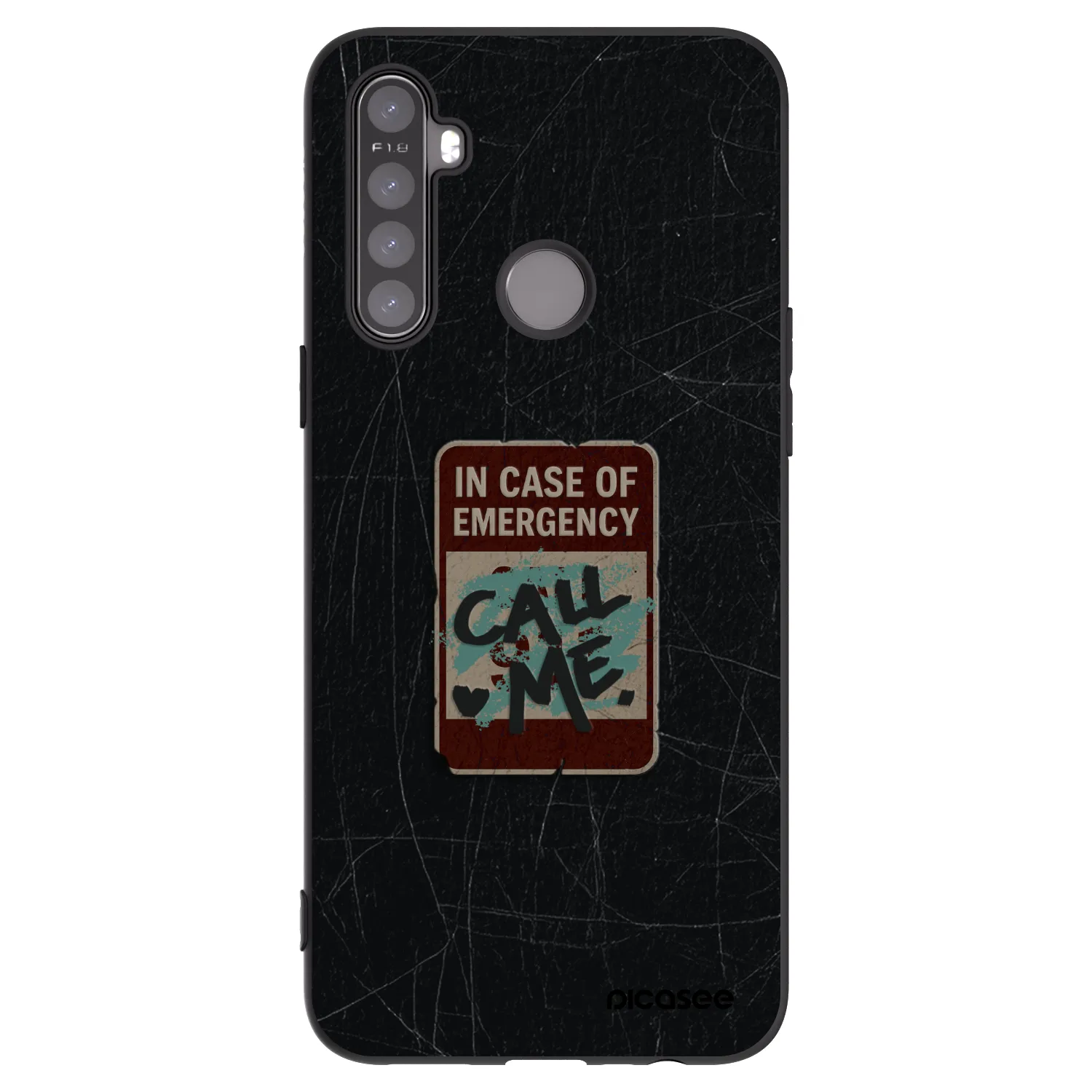 Picasee crna silikonska maskica za Realme 6i - EMERGENCY