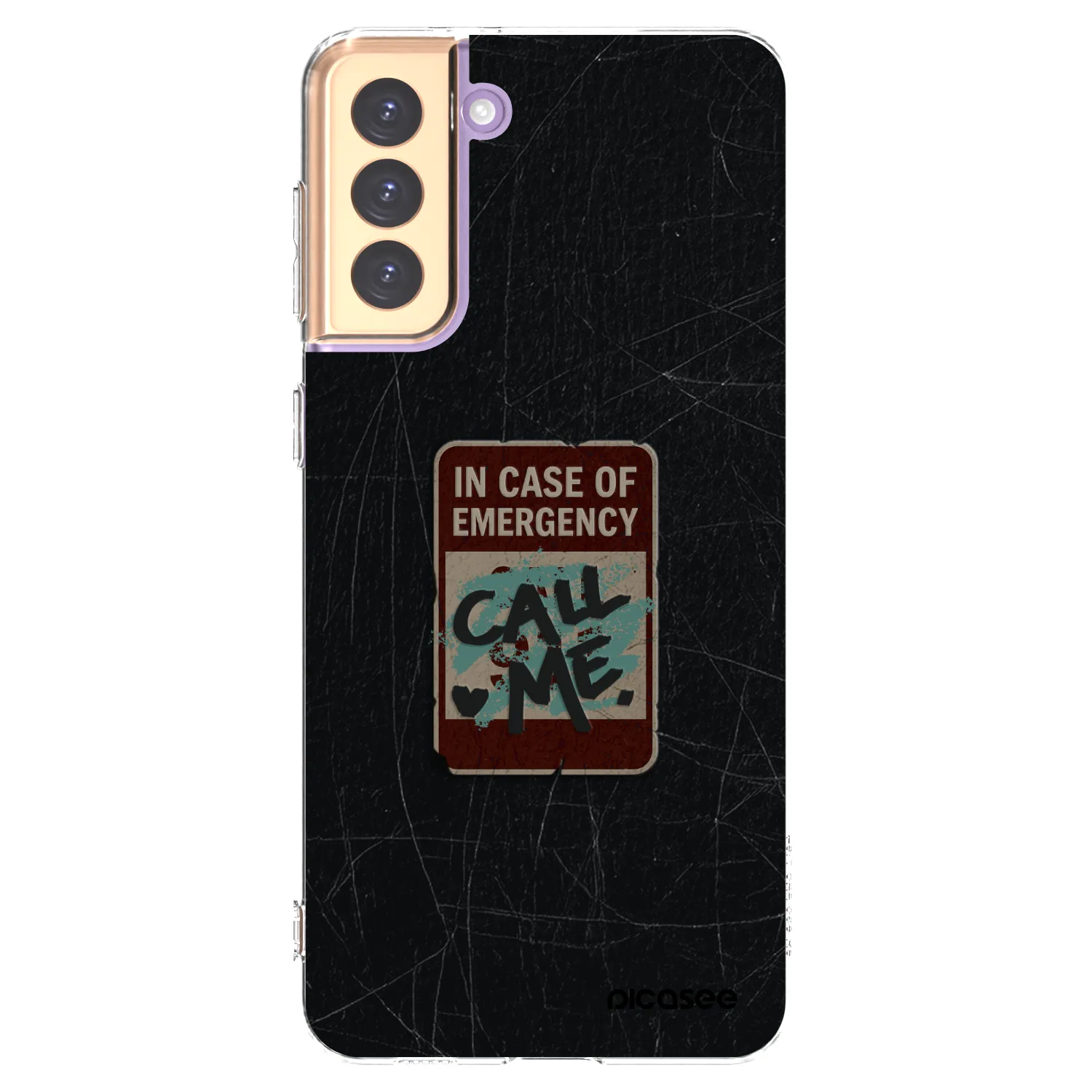 Picasee silikonska prozirna maskica za Samsung Galaxy S21+ 5G G996F - EMERGENCY